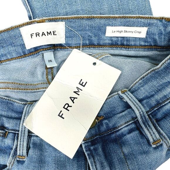 FRAME Le High Skinny Crop Jeans - Size 26 - Tide Pool - $198 Retail - Picture 4 of 6